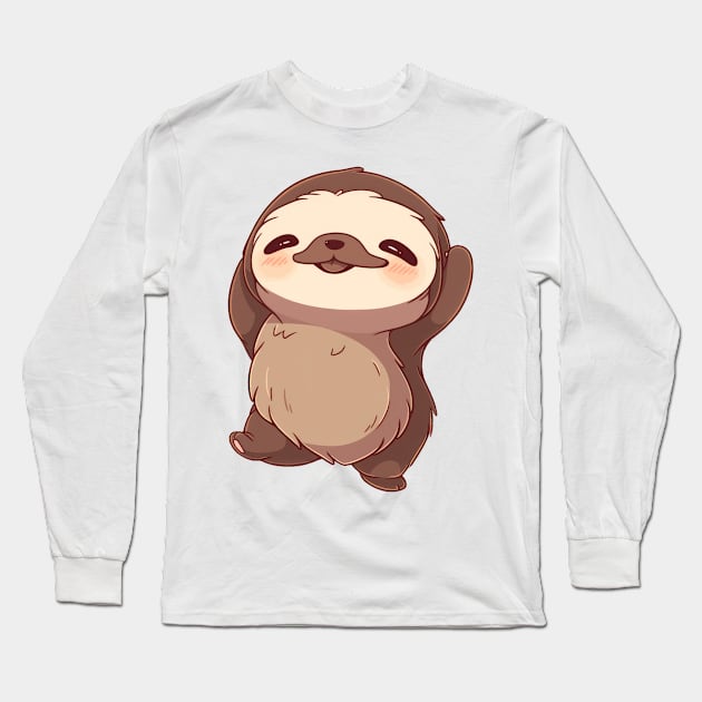 Dancing Sloth Long Sleeve T-Shirt by SundayDonuts